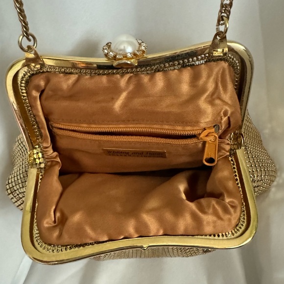 WHITING & DAVIS Gold Mesh Vintage  Crossbody Purse - Picture 6 of 8